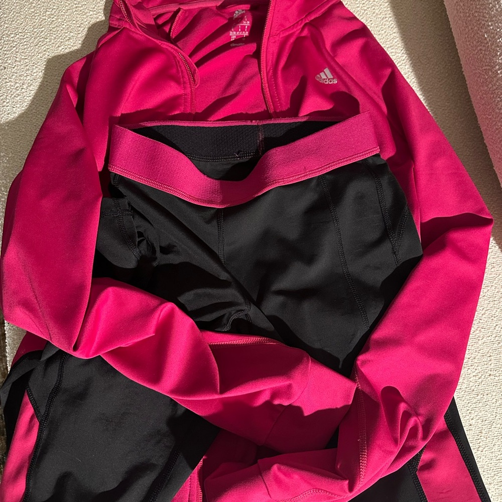 Adidas Women's workout set -  zip up and tights